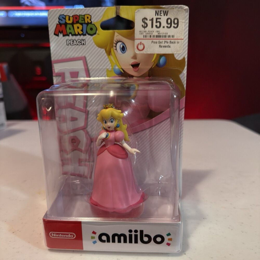 PEACH: NEW/ SEALED Amiibo Nintendo Switch 2 / Wii U: Super Mario Bros. 2015 RARE